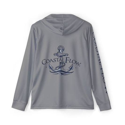 Light Hoodie With Anchor Design (Grey)